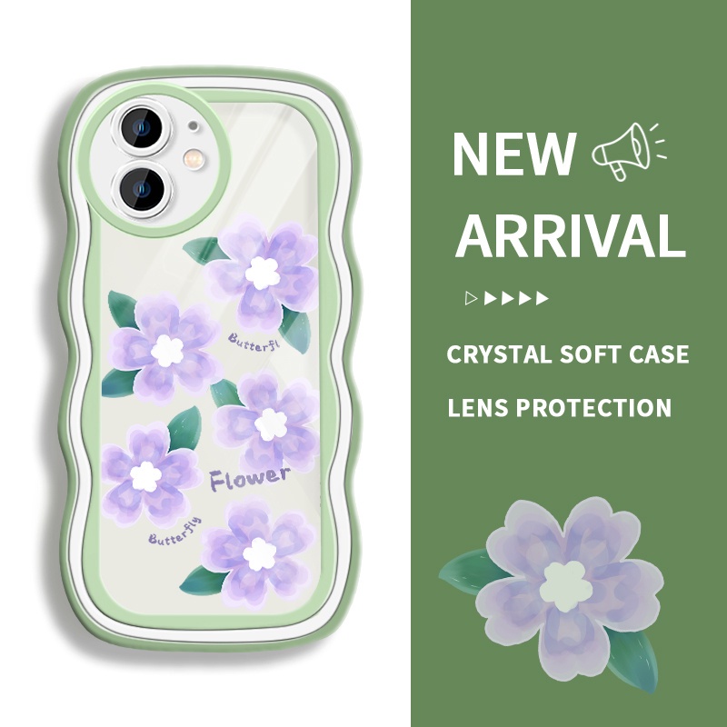 Soft Case For iPhone 11 11 Pro 11 Pro Max 12 12 Pro 12 Pro Max 12 mini Casing Bunga Kecil Segar Sili
