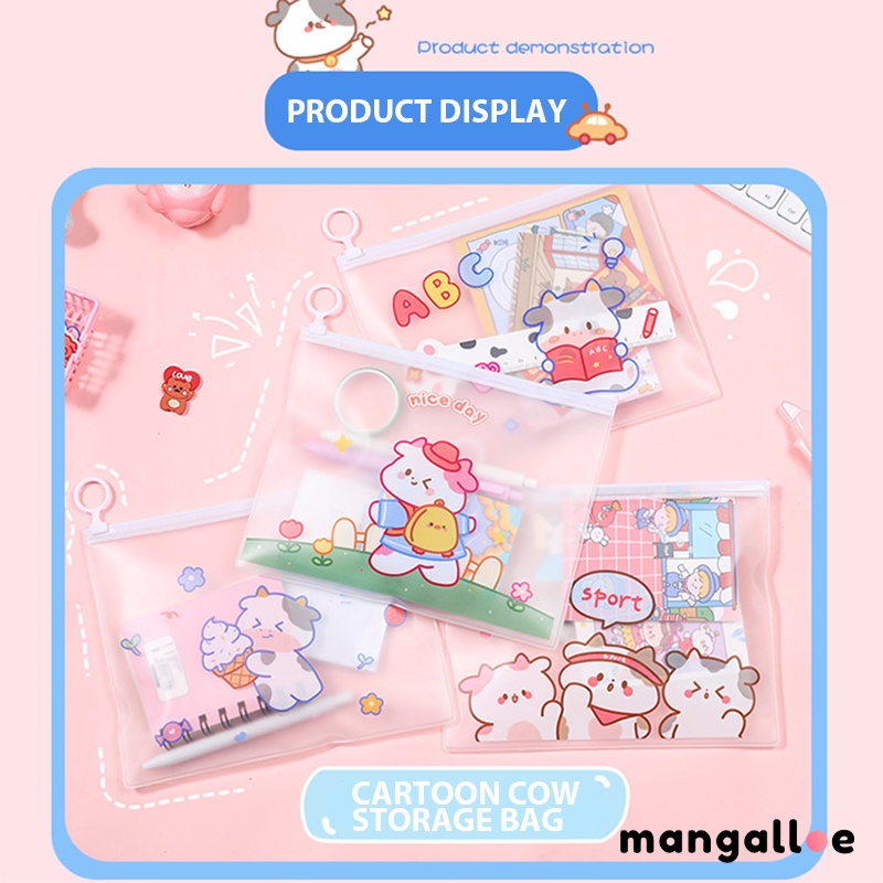 

Tas Penyimpanan Tekstur Matte Kartun Ritun Ritsleting Tas Sekolah Tas Pena -MG