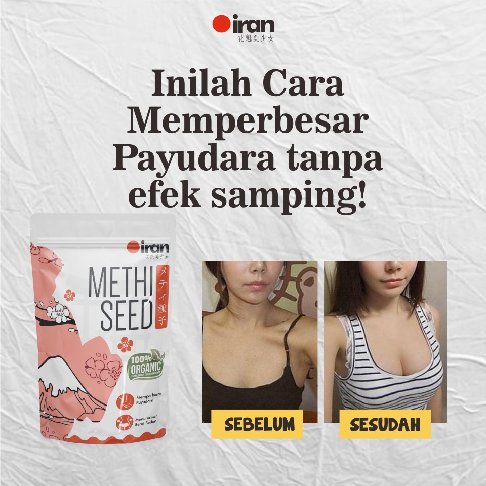 (COD) Pengencang Payudara BPOM Ampuh METHI SEED Teh Herbal Pembesar Payudara Pengencang Payudara Amp