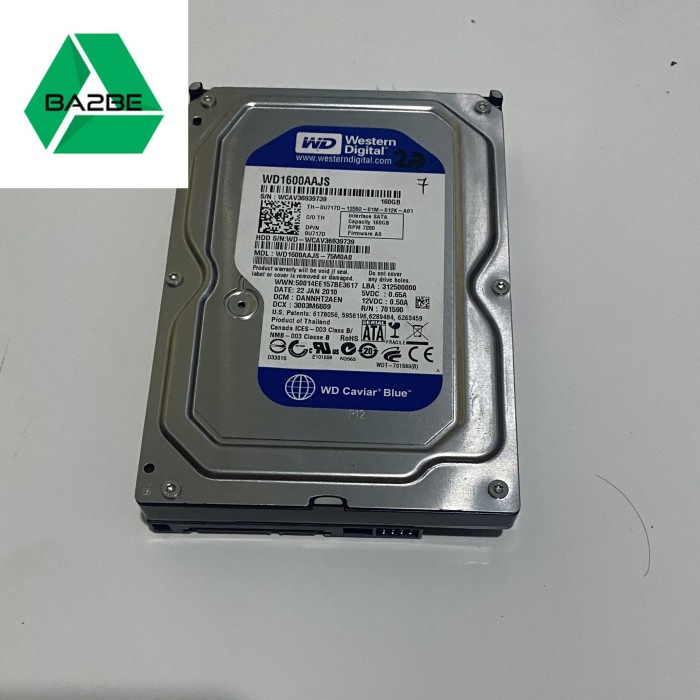 Harddisk sat 160gb wd western digital