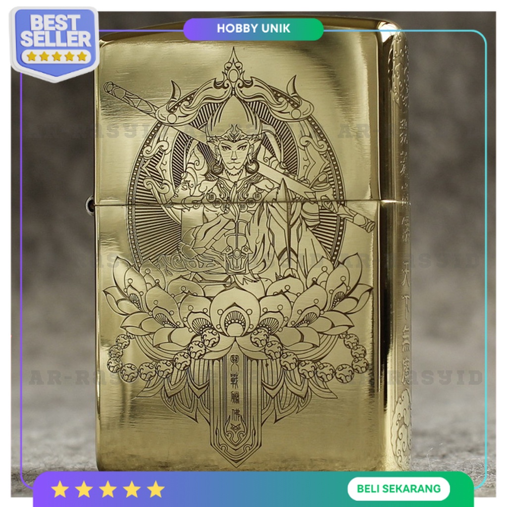 Korek Api Minyak Zp Gold Motif Kera Sakti Sun Wukong - Hobby Unik