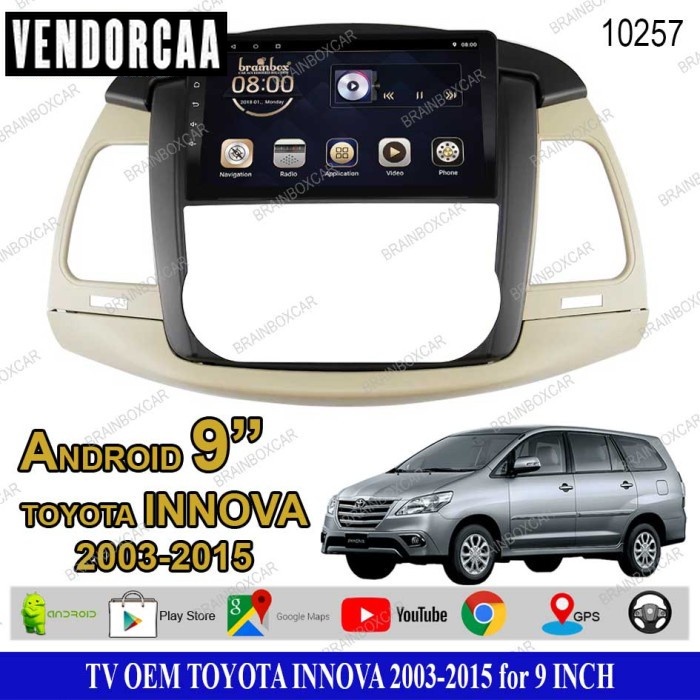 Brainbox TV Mobil OEM Toyota Innova 2003-2015 Android Headunit Tape