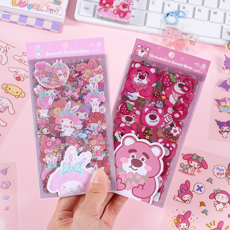 

( SPM7 ) STIKER SANRIO ISI 10 PCS KAWAII