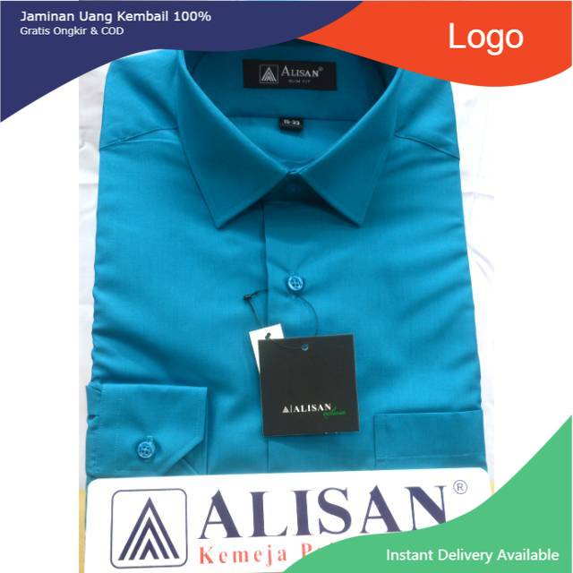 Kemeja Alisan polos warna hijau Tosca/ Murah lebay
