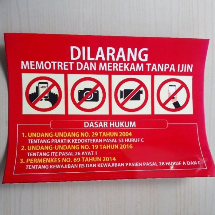 

Stiker Larangan Memotret / Dilarang Mengambil Gambar