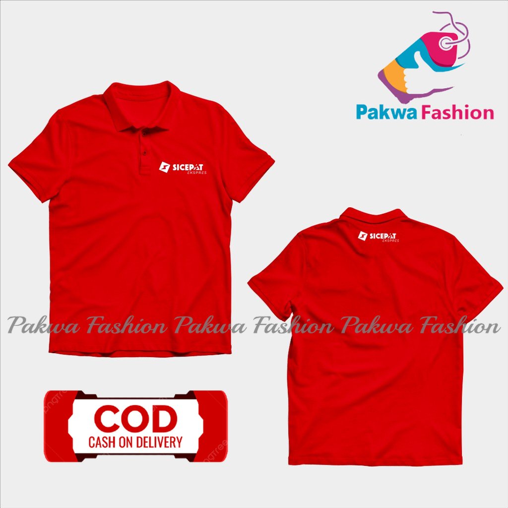 Poloshirt Pendek SICEPAT EXPRESS Pria Wanita Polo Kerah Seragam Keren Cewek Cowok Terbaru Terlaris P