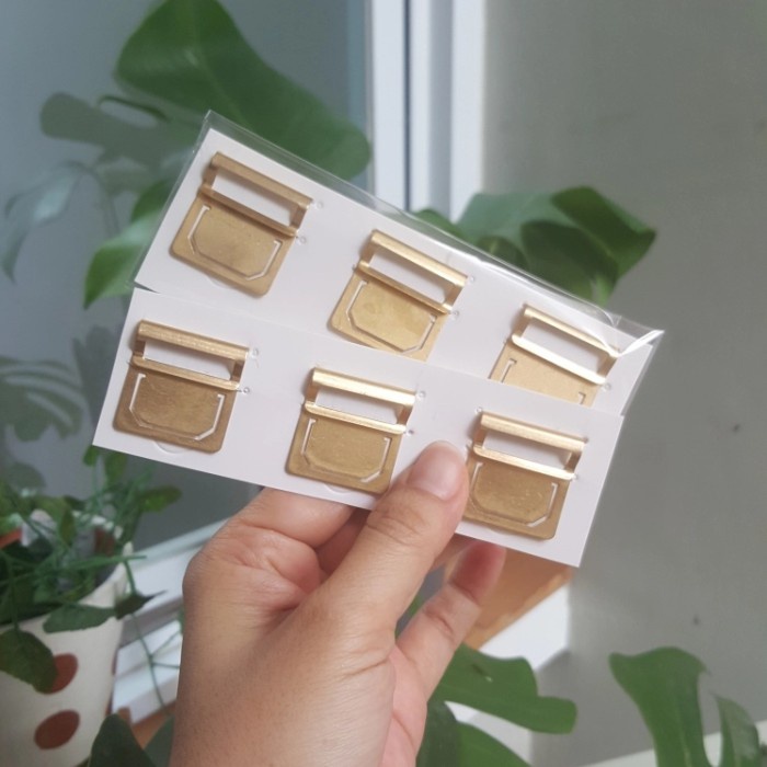 

Paperclip / Index clip brass spt Travelers Notebook utk Bujo, Planner - 3 piece