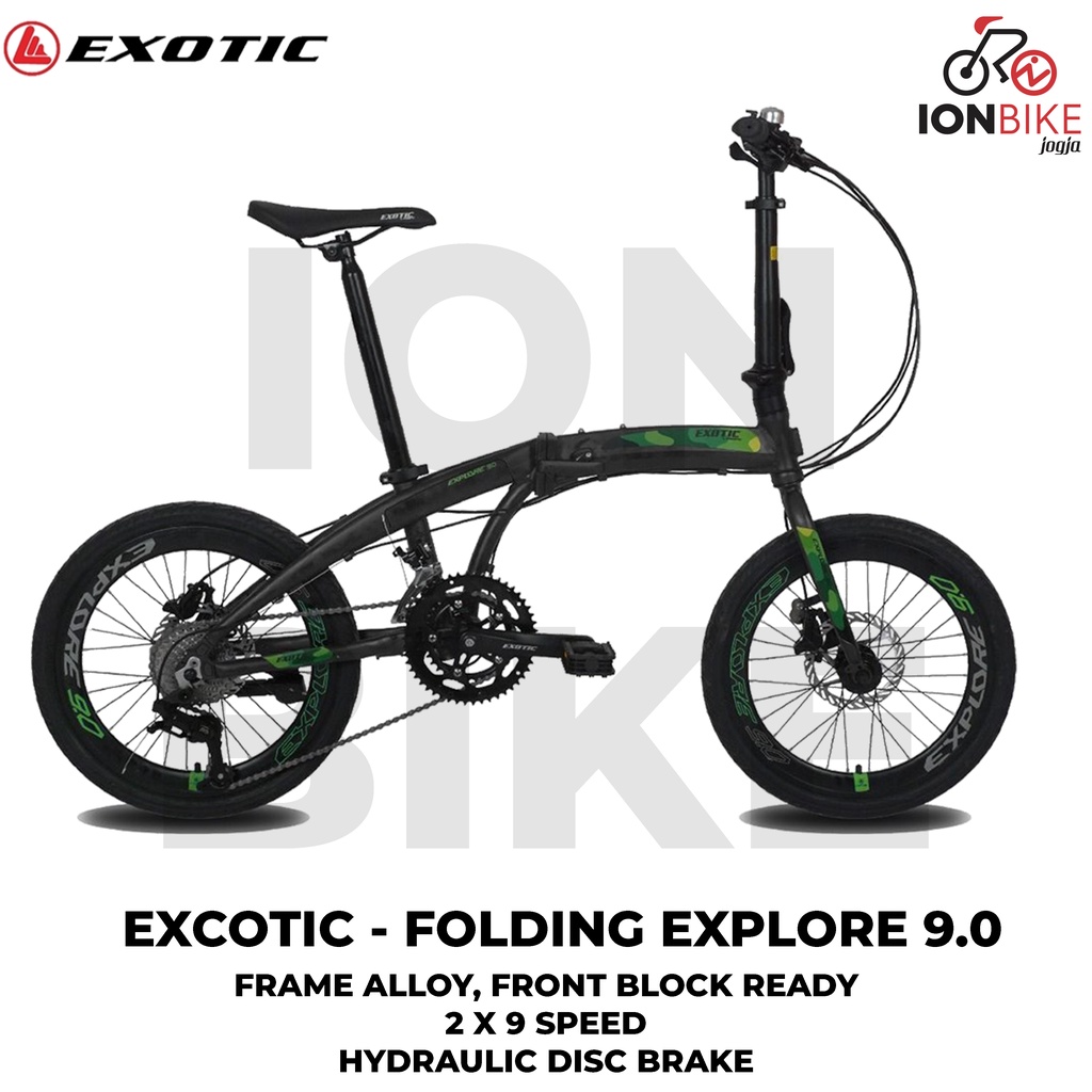 Sepeda Lipat 20 Exotic Explore 900 9 9.0 Murah Speed Hydrolik Seli Folding Bike Anak Dewasa Alloy Pr