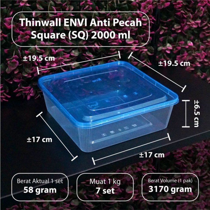 Kotak Makanan 2000 ml Thinwall ENVI C-FLEX