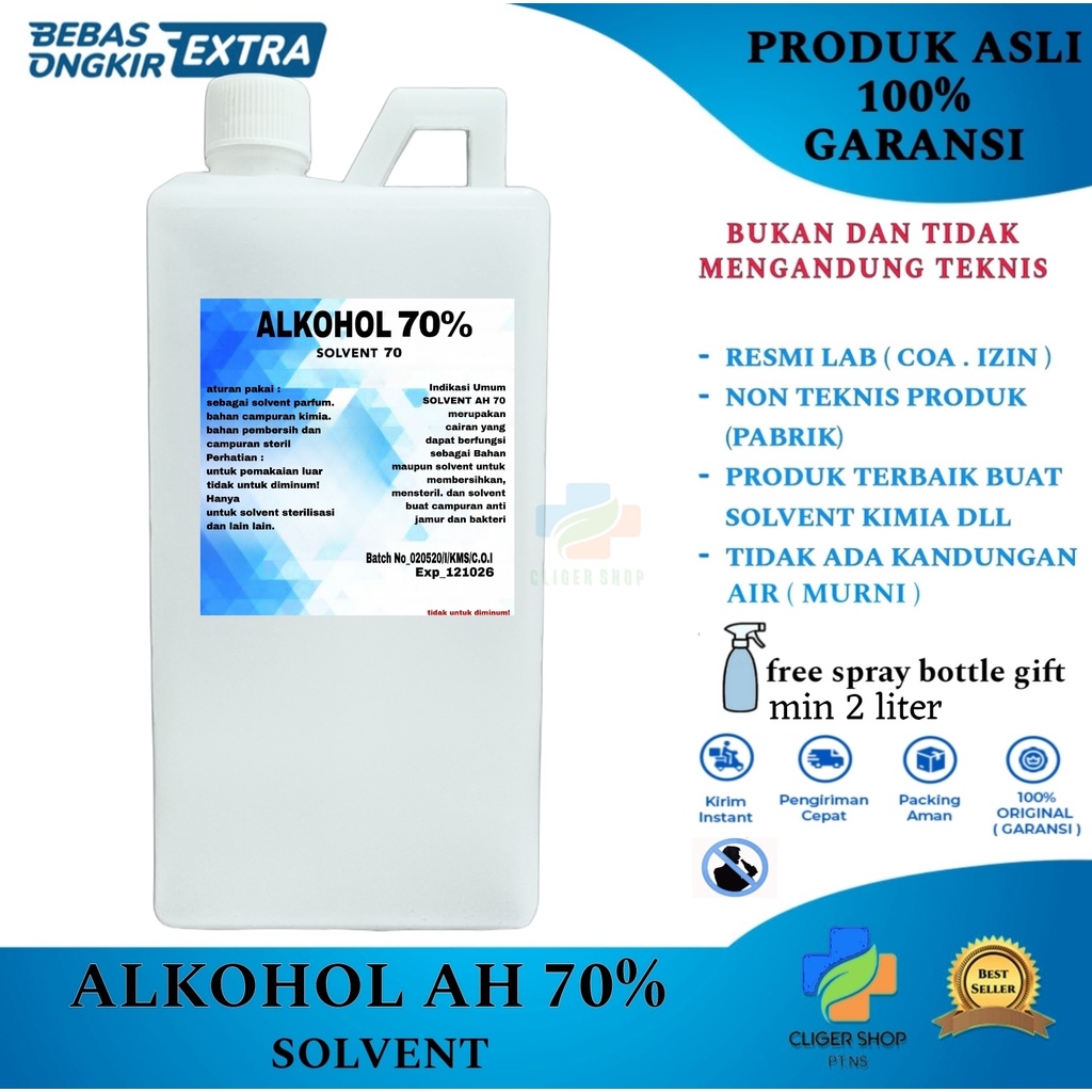 ALKOHOL 70% 1 LITER 96% 1 LITER HARGA GROSIRAN - Alkohol 70