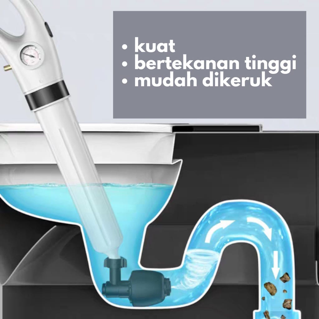 Tool Master ✨GARANSI 1 TAHUN✨ Pompa Anti Sumbat untuk Toilet, WC, Closet 6-8 BAR