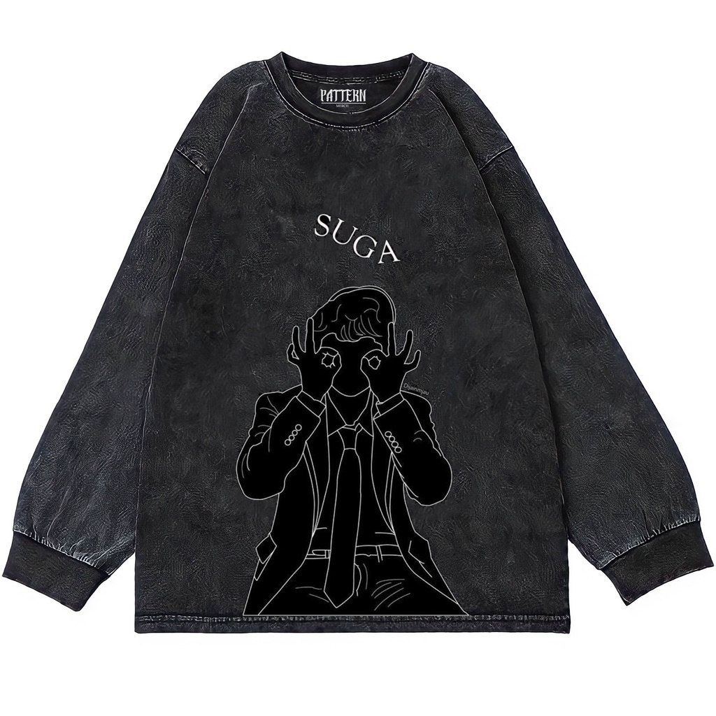 Patternmerch "suga agust d the rap aesthetic" Oversize T-Shirt | Longsleeve Oversized | washing tee 