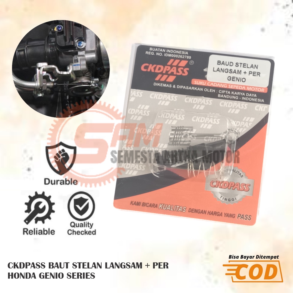 Ckdpass Baut Setelan Langsam Honda Genio K0J Baud Plus Per Stelan Angin Motor Matic