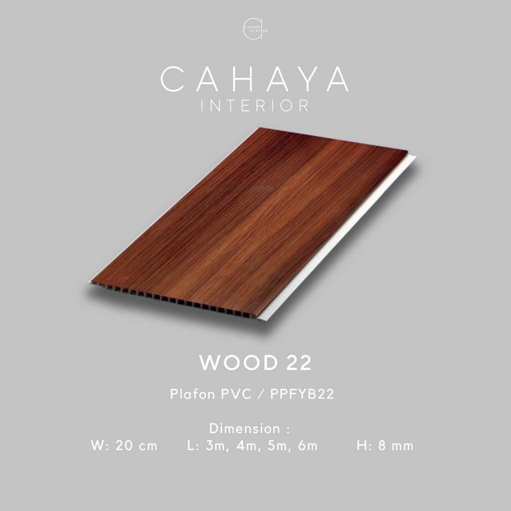 (PPFYB22) PLAFON PVC MOTIF KAYU BERKUALITAS BERAGAM UKURAN ANTI RAYAP ANTI AIR