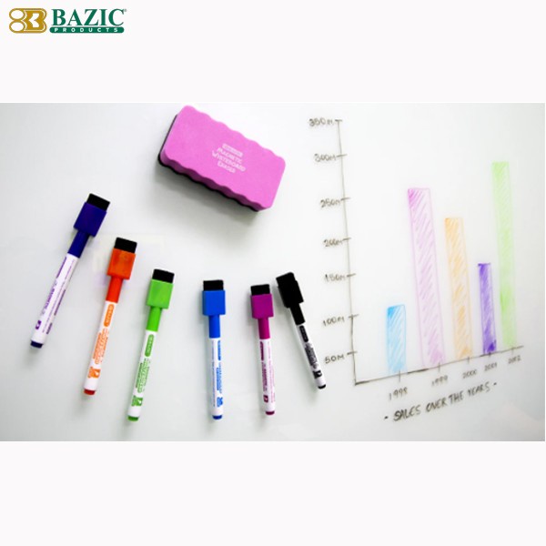 

Bazic Bright Color Magnetic Dry-Erase Markers 6/Pack - Spidol