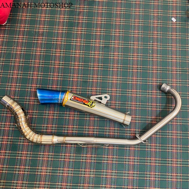 Amanah Knalpot Daeng4 Fulset leher Kobra Vixion new/old/satria fu inlet 50mm