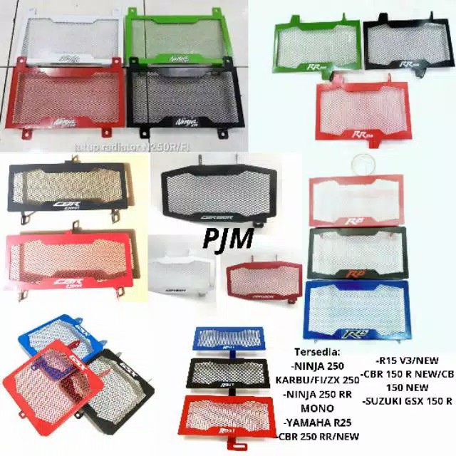 Cover Radiator Tutup Radiator Jaring Ready motor R15,R25,Cbr150r, - AGV GSV RACING