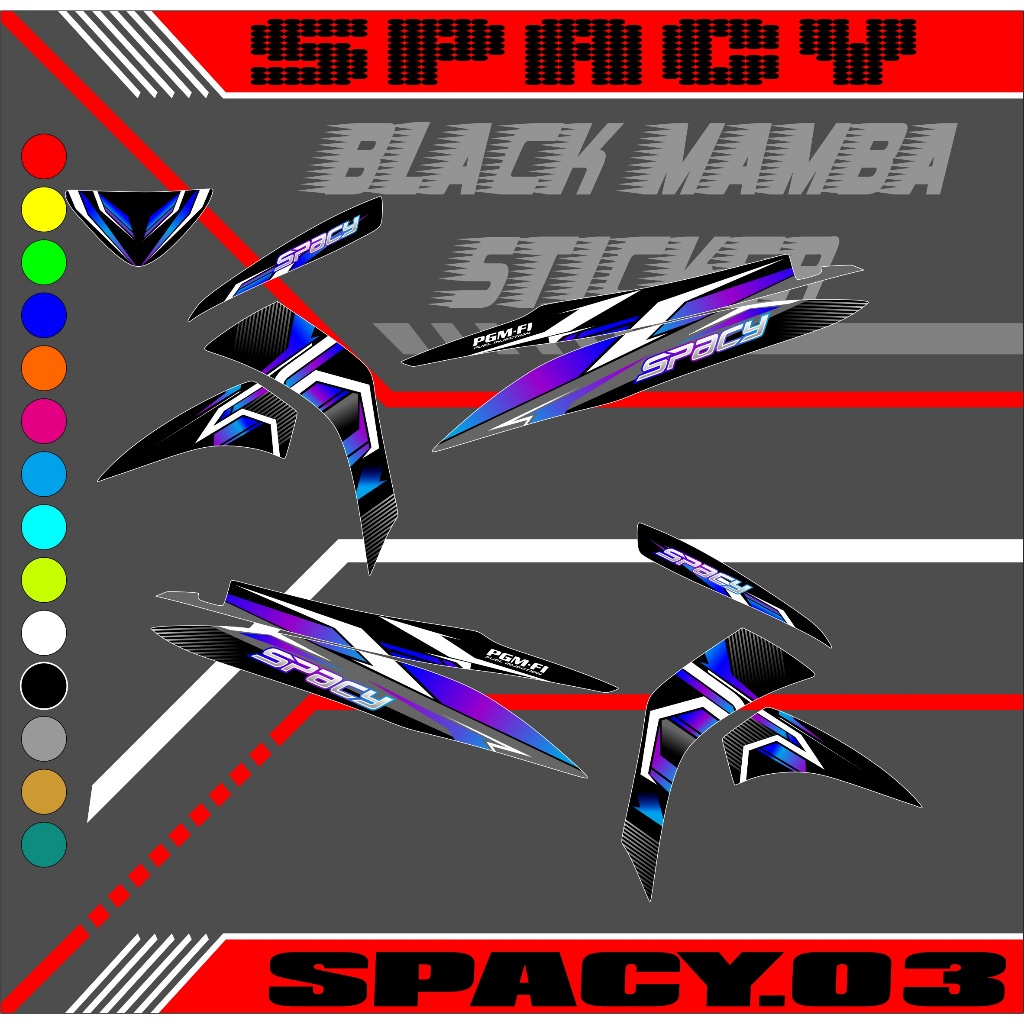 STRIPING SPACY STIKER SPACY  STICKER LIS LIST SUPACY CODE 03