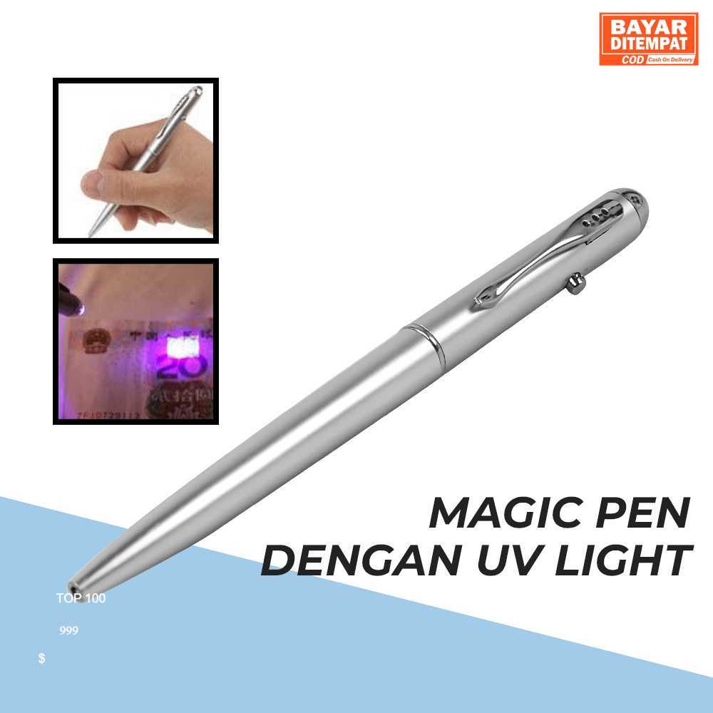 

( ORI ) Pena Tinta Invisible Magic Pen dengan UV Light - HY-0812