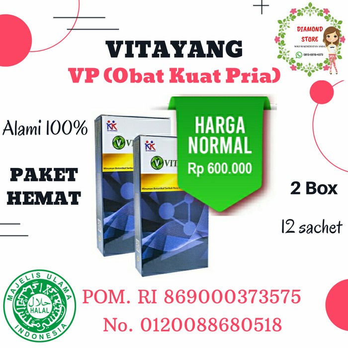 [ READY STOCK ] 2 Box VITAYANG VP (Obat Kuat Sex Stamina Pria) KK INDONESIA •