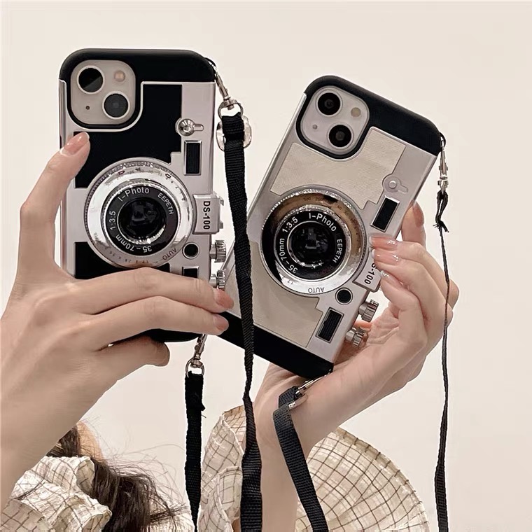Camera Phone case untuk IPhone16 14 15 plus13 12 16 Por Max Xs Max XR X xs Shockproof Emily in Paris
