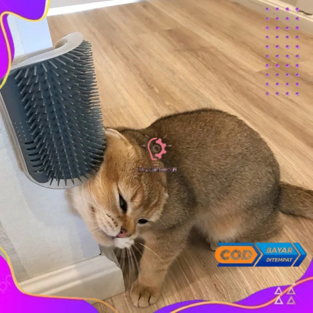 

Catit Mainan Sikat Kucing Cat Brush Corner Tickling Comb - MO59 - Gray - Termurah