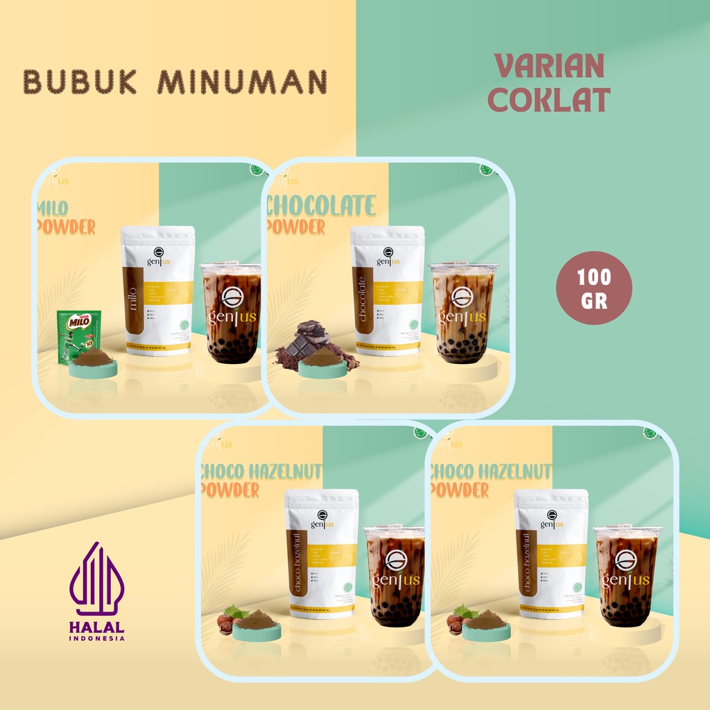

bubuk minuman rasa coklat 100gr bubuk minuman kekinian bubuk minuman aneka rasa serbuk minuman choco
