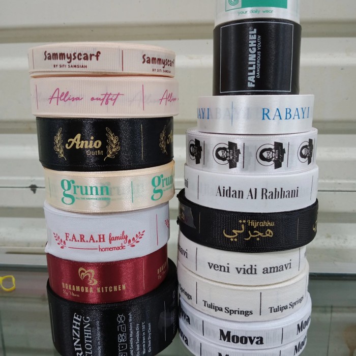 

LABEL BAJU MURAH CUSTOM - satin, 1,3cm