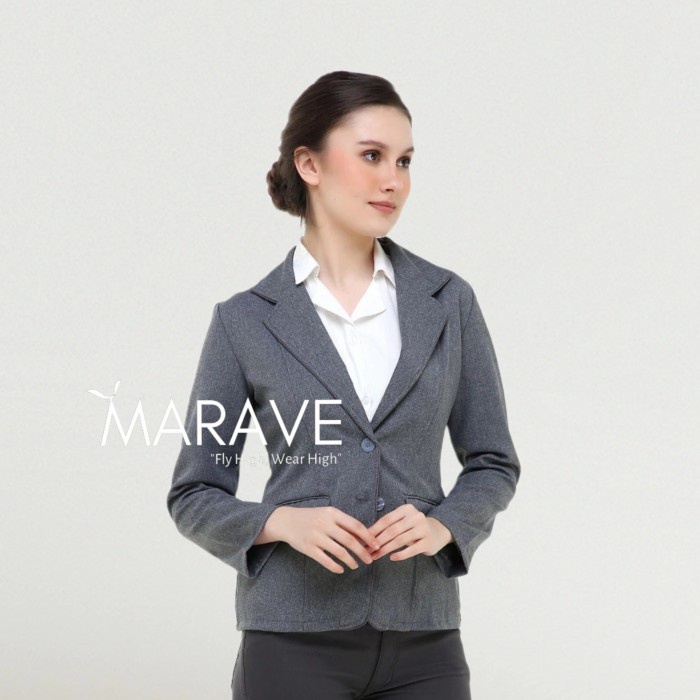Diskon[Terbaru] blazer casual wanita blazer kerja wanita blazer formal wanita - Hitam, S