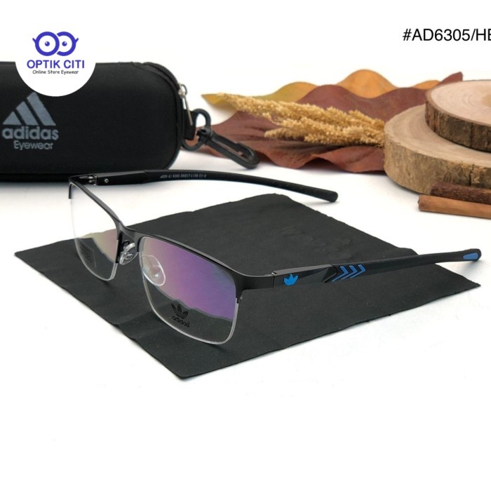 Frame Kacamata Pria Sporty Adidas 6305 Half Frame High Quality