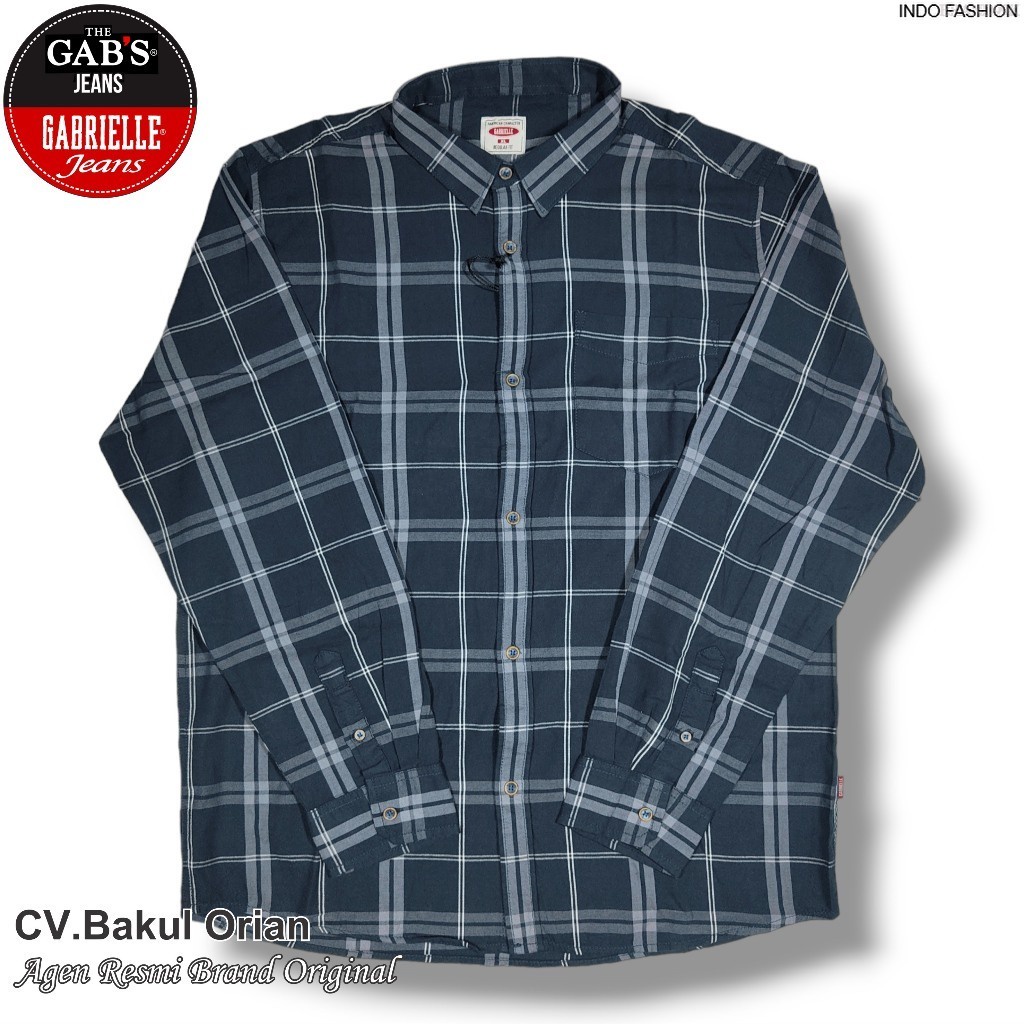 Kemeja Pria Baju Cowok Gabrielle Regular - HB03415RV INDO