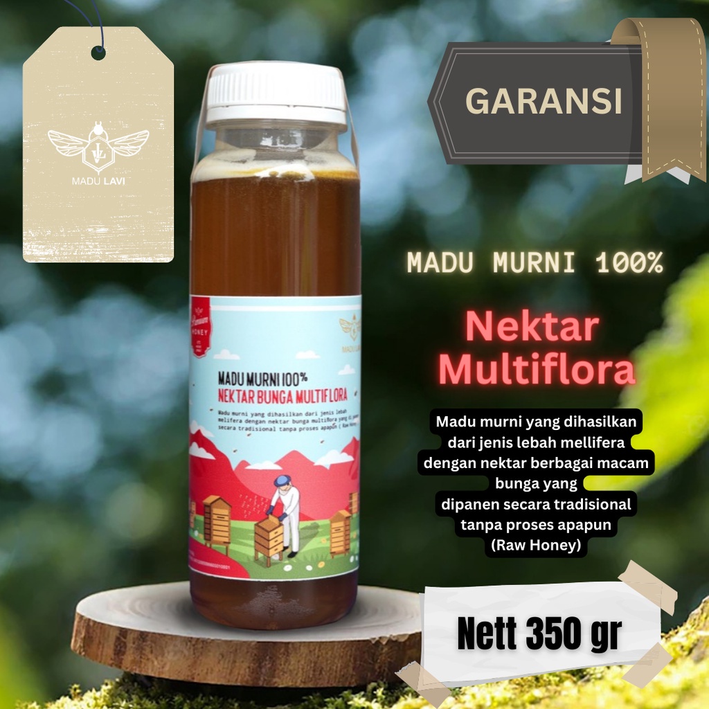 

[ MADU LAVI ] Madu Asli Alami 100% Grade A Nektar Multiflora Dikembangbiakkan Di Hutan Liar