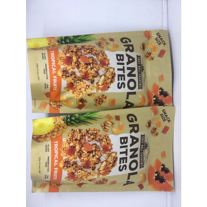 

✨PROMO✨ -East Bali Cashew Granola Bites Tropical Fruits 125 gram