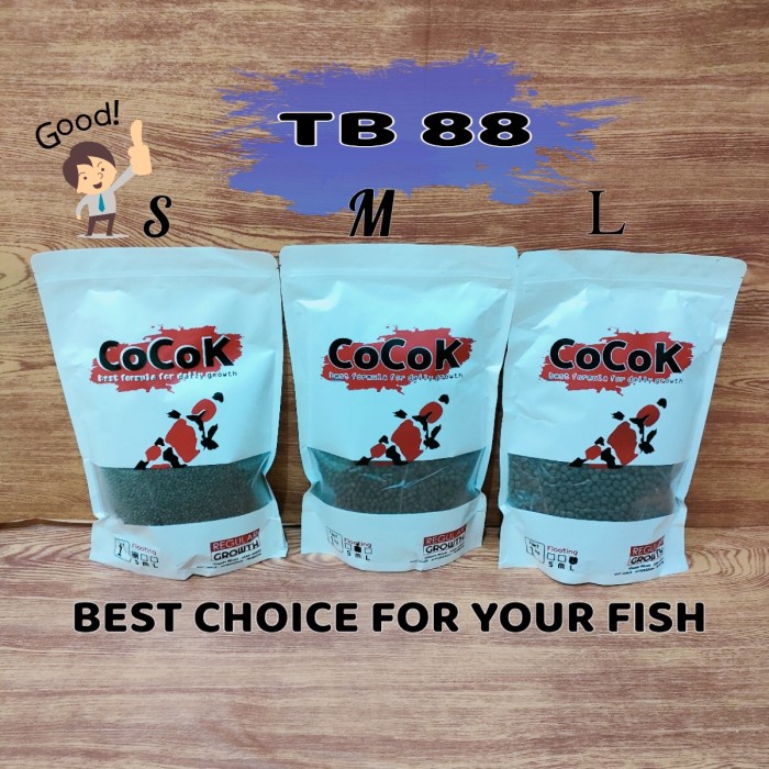 PAKAN KOI IKI COCOK GROWTH HIGH PROTEIN 50% isi 1 kg BAGUS. - S