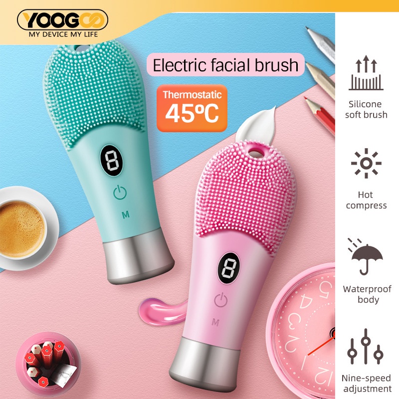 READY Alat Pembersih Wajah Elektrik Silikon Facial Cleansing Brush Pembersih wajah silikon Pembersih
