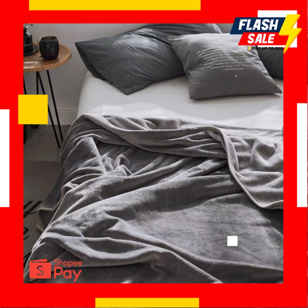 12.12 SALE |AK-HIRO89 Selimut Polos Tebal 160x200 cm