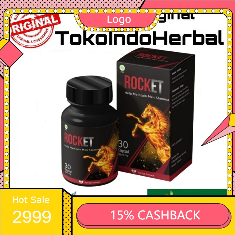 ( Terlaris ) ROCKET Obat Herbal Kuat Stamina Pria Tahan Lama Asli Original BPOM