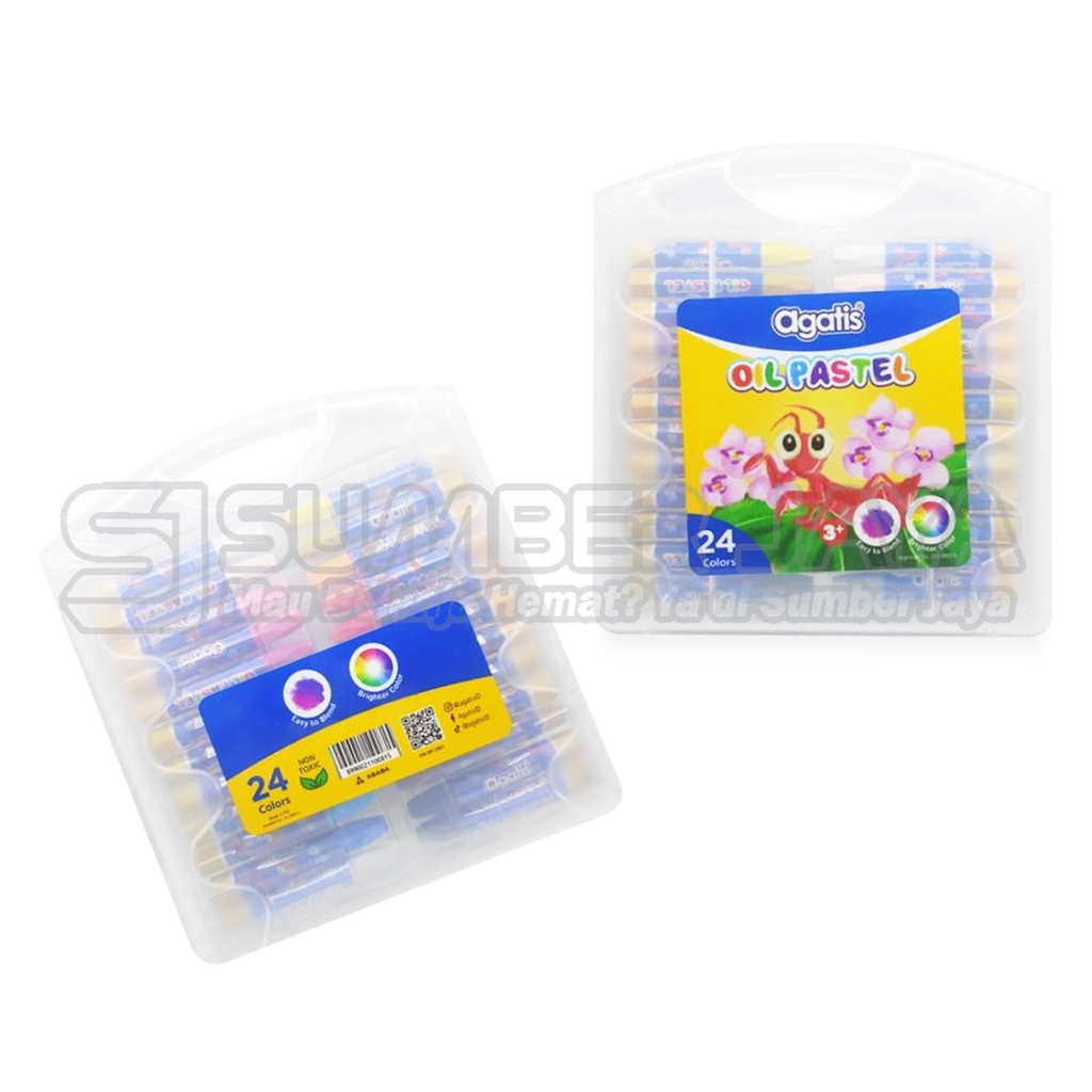 

Alat Gambar Crayon / Oil Pastel Krayon Minyak Agatis 24 Warna Colours