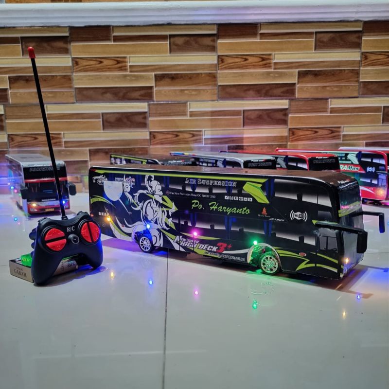 Miniatur Bus Telolet Basuri Remote Control Full Variasi