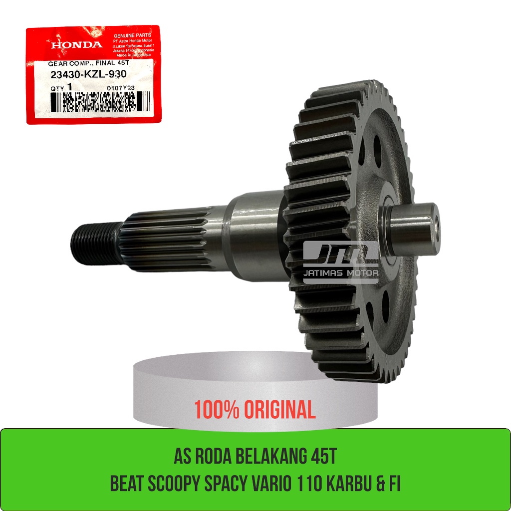 As roda belakang beat scoopy spacy vario 110 karbu & fi 23430-KZL-930