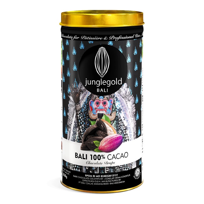 JUNGLEGOLD 'Bali 100% Cacao' Pure Chocolate Drops 350g