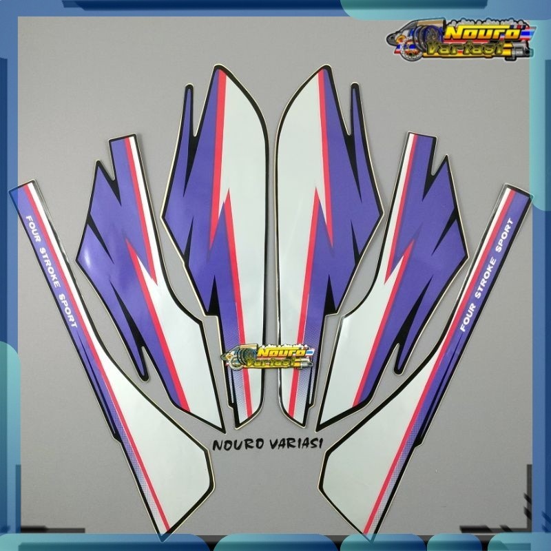 Stiker striping honda gl max 1995 hitam ungu stiker  standar bagus