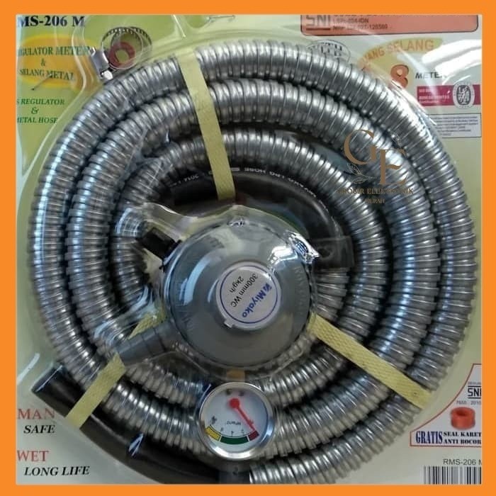 Selang dan Regulator RMS 206M Kompor Gas LPG Miyako Regulator Set Elpiji/REGULATOR SET[GE]