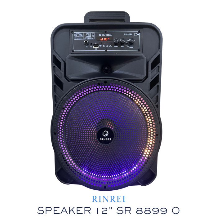Rinrei Speaker Portable Bluetooth Mic Wireless 12 Inch SR 8899O (G)