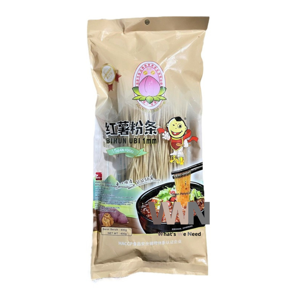 

Xian Tou Sweet Potato Vermicelli / Bihun Ubi uk.1mm / Vegan Food 400Gr
