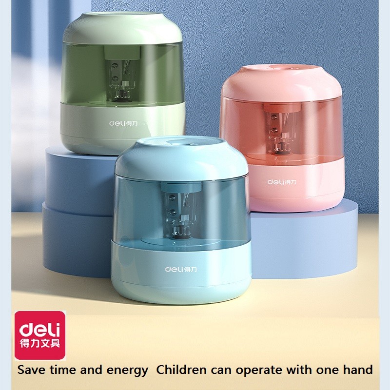 

Deli 전동연필깎이 Stationery Supplies Morandi Color Quick Sharpener For Primary And Secondary School Students Tungsten Steel Blade