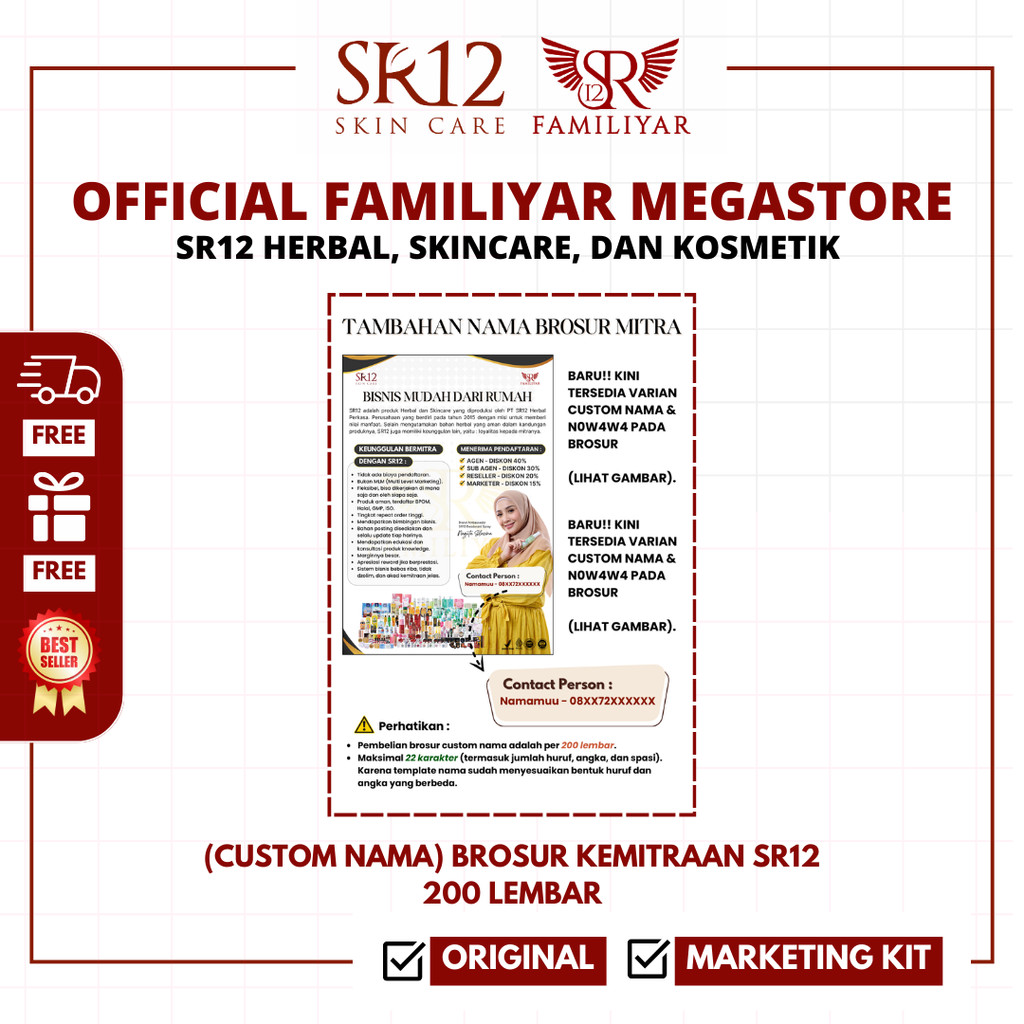 

[CUSTOM NAMA] BROSUR KEMITRAAN SR12 BROSUR SR12 BROSUR UNTUK PENAWARAN KEMITRAAN 200 LEMBAR