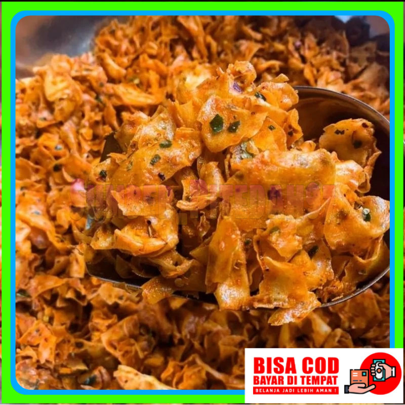

1KG- KERIPIK SINGKONG KRIWIL PEDAS DAUN JERUK renyak tidak alot