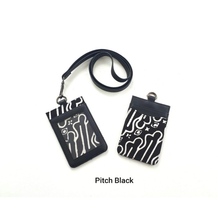 

[BEST]Promo Nametag ID Card Lanyard Aneka Motif 5 - NT Pitch Black