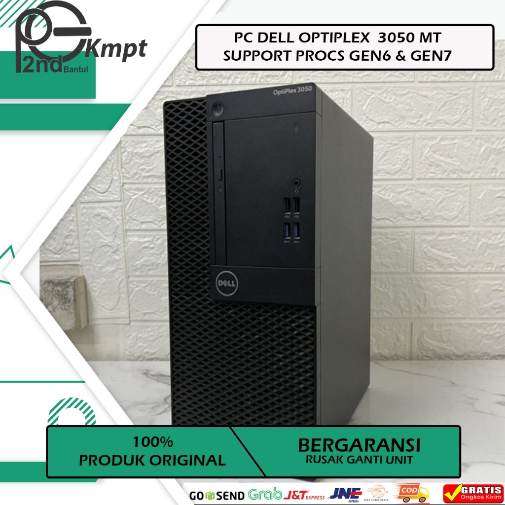 CPU PC KOMPUTER DELL OPTIPLEX 3050 MT SUPPORT PROCESSOR i3/i5/i7 Gen 6 & Gen 7